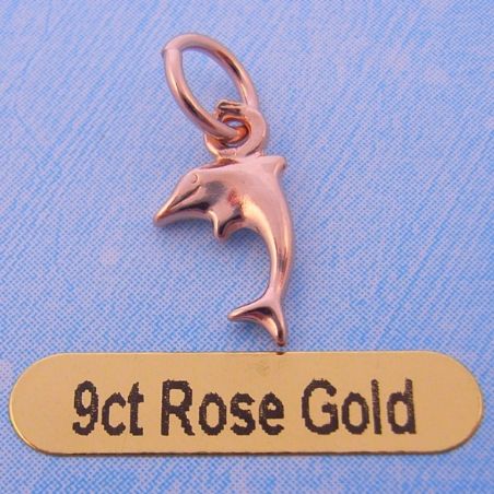9CT ROSE GOLD SMALL DOLPHIN CHARM