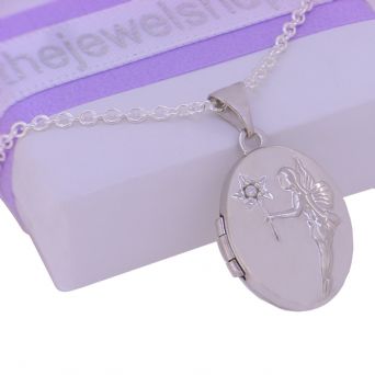 STERLING SILVER 13x16mm TINKERBELL FAIRY WISHES PHOTO LOCKET