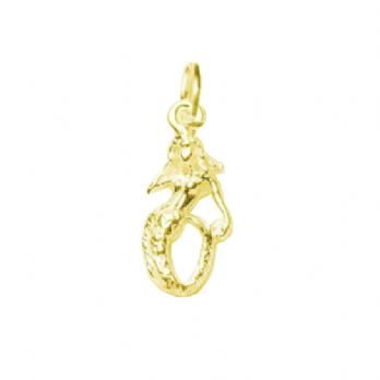 SOLID 9CT GOLD MERMAID CHARM PENDANT