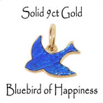 9CT YELLOW GOLD 10mm BLUEBIRD OF HAPPINESS CHARM PENDANT