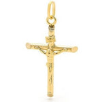 9CT YELLOW GOLD INRI CRUCIFIX CROSS PENDANT 21mm x 35mm OB-X025