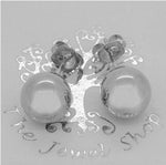 9CT WHITE GOLD 8mm BALL STUD DESIGN EARRINGS