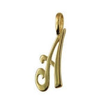 9CT GOLD 24mm ALPHABET INITIAL A PENDANT Available in 9ct Yellow White or Rose Gold