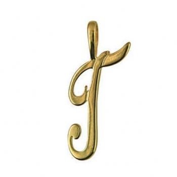 9CT GOLD 24mm ALPHABET INITIAL T PENDANT Available in 9ct Yellow White or Rose Gold