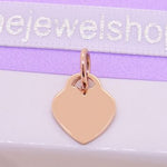 9CT ROSE GOLD 9.5mm x 12mm BABY LOVE HEART TAG CHARM