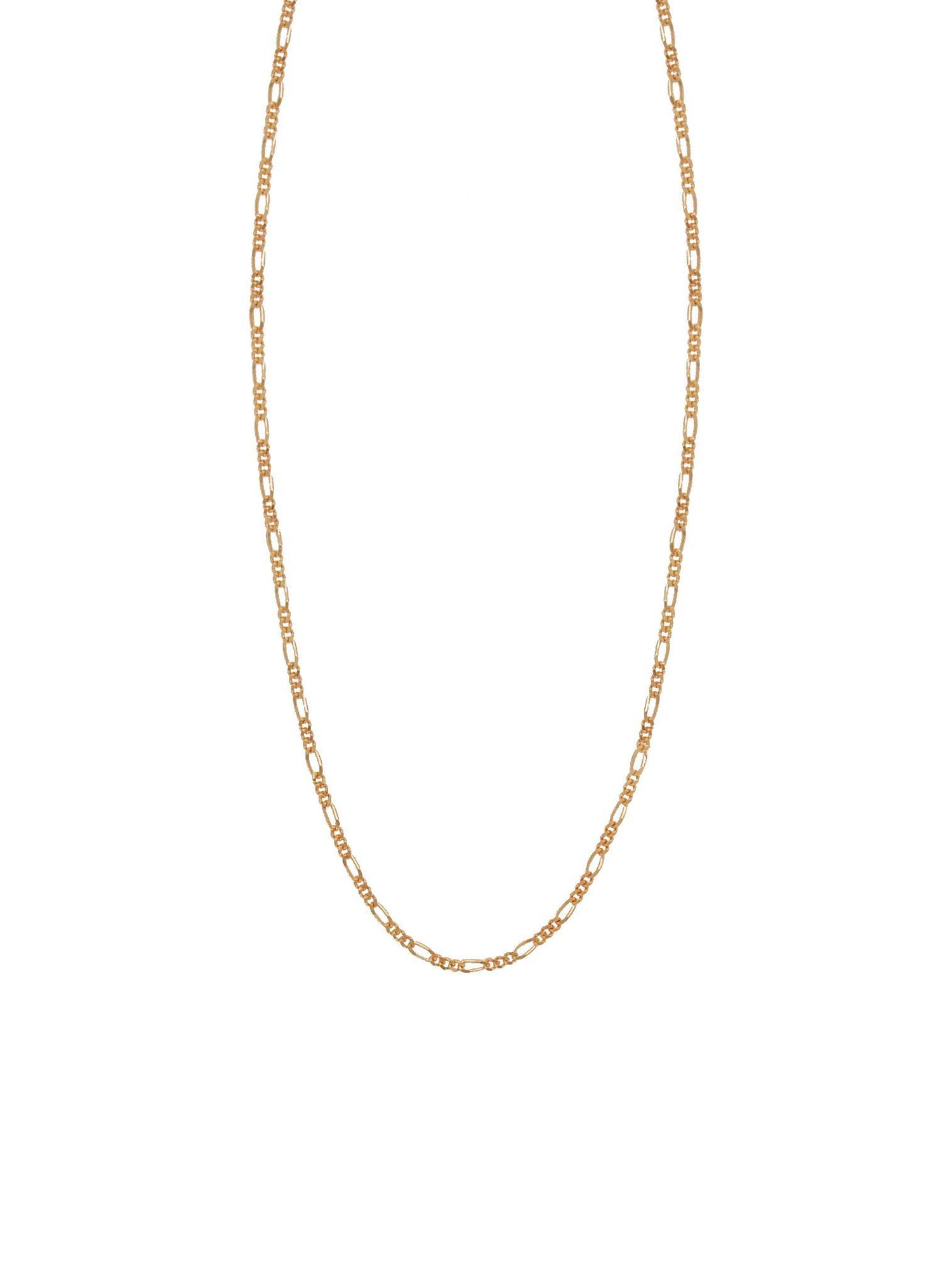 Curb Figaro Necklace Chain in 9ct Rose Gold