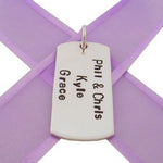 STERLING SILVER MENS and UNISEX 19mm x 42mm LARGE DOG TAG PERSONALISED NAME DESIGN -DT-19mm x 42mm