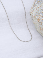 9ct White Gold Curb Figaro Necklace Chain