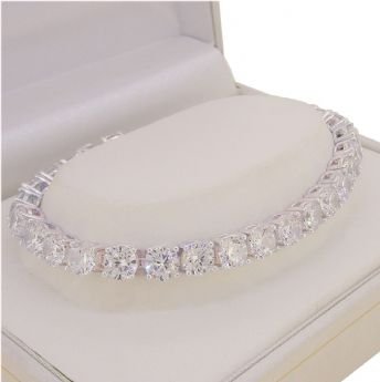 STERLING SILVER 5mm CZ CUBIC ZIRCONIA TENNIS BRACELET