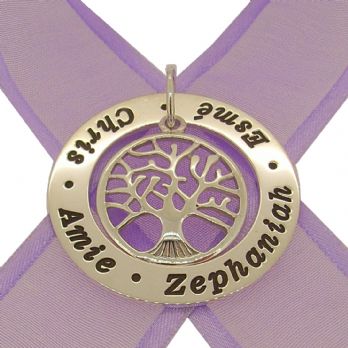37mm PERSONALISED TREE OF LIFE PENDANT 37mm-KB114-ss