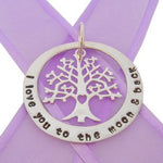38mm CIRCLE OF LIFE PERSONALISED 25mm TREE OF LIFE NAME PENDANT -38mm-KB70-25mmTOL