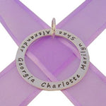 43mm CIRCLE OF LIFE PERSONALISED NAME PENDANT -43mm-SSjr