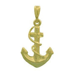 9CT GOLD UNISEX 15mm x 22mm ANCHOR CHARM PENDANT