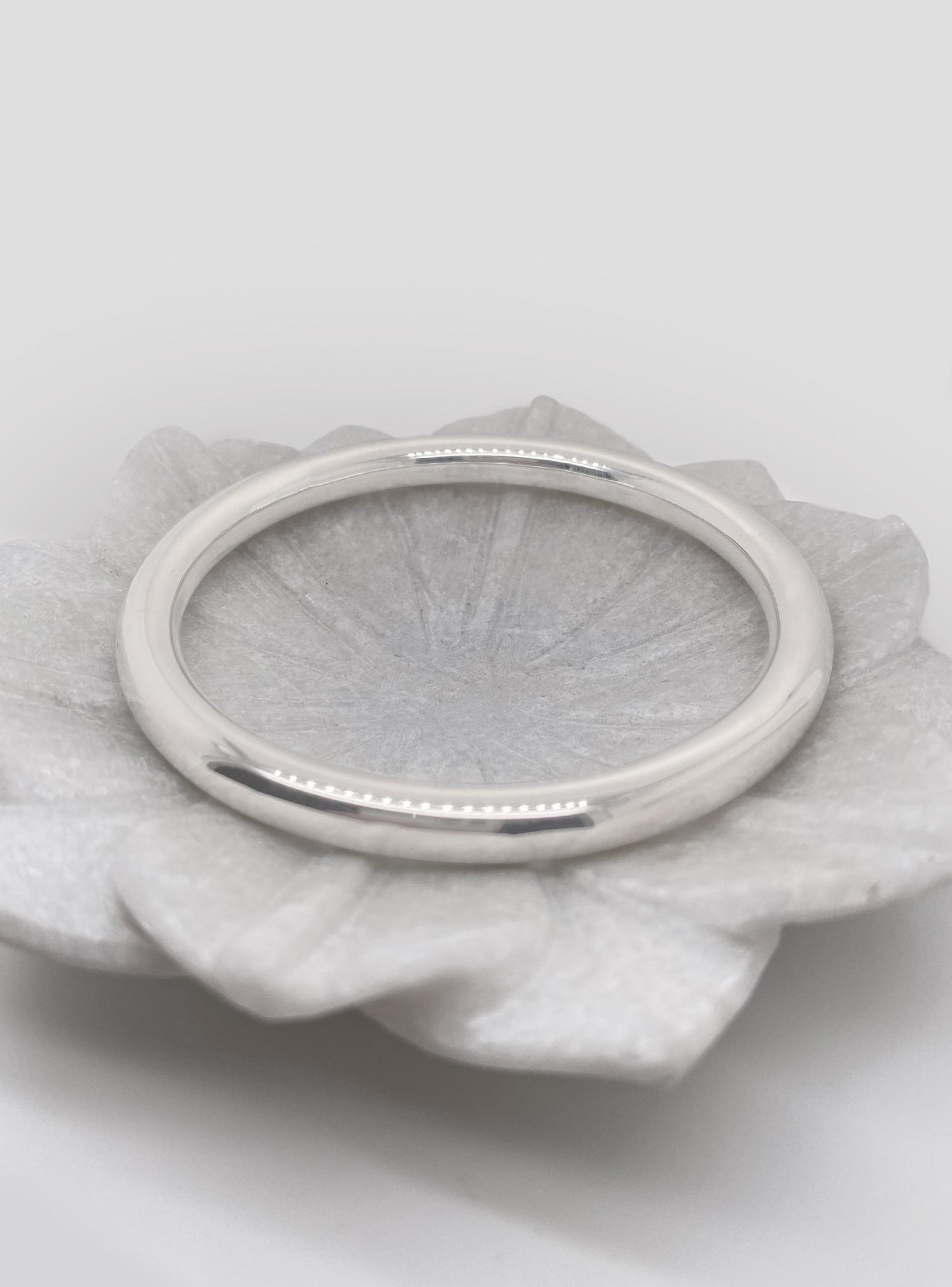Sterling Silver 7mm Round Golf Bangle All Sizes