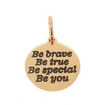 9CT ROSE GOLD 16mm PERSONALISED CIRCLE COIN PENDANT CHARM