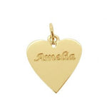 9CT GOLD 16mm PERSONALISED HEART NAME PENDANT