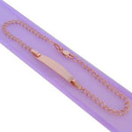 9CT ROSE GOLD 2.8mm CURB IDENTITY BRACELET