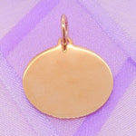 9CT ROSE GOLD 18mm PERSONALISED CIRCLE PENDANT -CH-18mm-9R