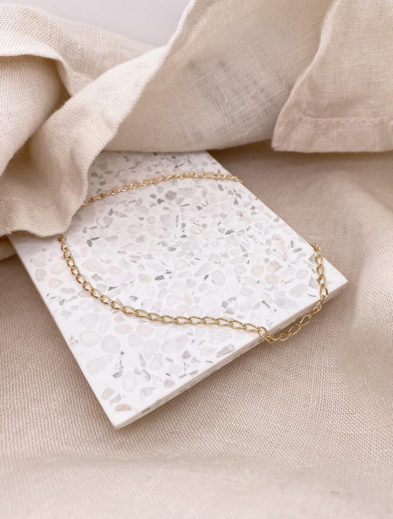 9ct Yellow Gold Long Curb Anklet Chain in All Sizes