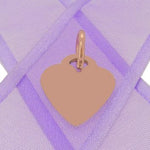 9CT ROSE GOLD 16mm PERSONALISED HEART NAME PENDANT -16mm x 19mm H-9R