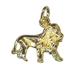 9CT YELLOW GOLD 3 DIMENSIONAL LION CHARM PENDANT