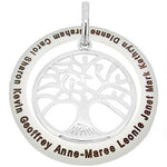 49mm CIRCLE OF LIFE PERSONALISED NAME 32mm TREE OF LIFE PENDANT