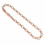 9ct Rose Gold Figaro Curb Charm Bracelet