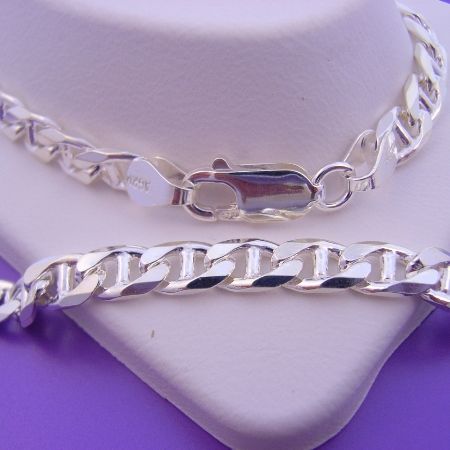 STERLING SILVER UNISEX 55cm ANCHOR MARINE NECKLACE 29g