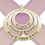 STERLING SILVER 25mm 35mm & 45mm TRILOGY CIRCLE OF LIFE PERSONALISED NAME PENDANT 25mm-35mm-45mm-FBail-SS
