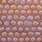 No.8 FRESHWATER PEARLS NATURAL PINK /PEACH 7-8mm NUGGET STRAND LOOSE STRAND