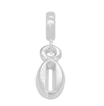 STERLING SILVER NUMBER ZERO EUROPEAN BEAD CHARM