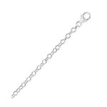 PASTICHE STERLING SILVER 7cm CABLE EXTENSION CHAIN QJE001_7
