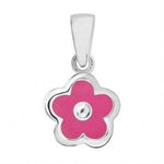 PASTICHE STERLING SILVER PINK DAISY FLOWER CHARM PENDANT