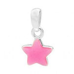 PASTICHE STERLING SILVER PINK STAR CHARM PENDANT