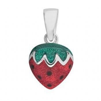 PASTICHE STERLING SILVER STRAWBERRY CHARM PENDANT
