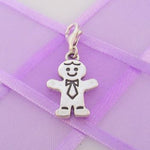 STERLING SILVER 13mm x 20mm FAMILY MAN DAD FATHER CLIP ON CHARM - TI-03507