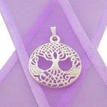 STERLING SILVER 18mm CELTIC TREE OF LIFE CHARM PENDANT - CP-925-KB53
