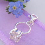 STERLING SILVER CZ ENGAEMENT RING CLIP ON CHARM 925-54-983-534