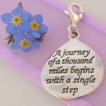 STERLING SILVER JOURNEY BEGINS SINGLE STEP CLIP ON CHARM -925-54-706-9804
