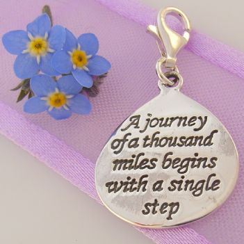 STERLING SILVER JOURNEY BEGINS SINGLE STEP CLIP ON CHARM -925-54-706-9804
