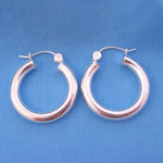 24mm LARGE PIRATE HOOPS STERLING SILVER HOOP EARRINGS