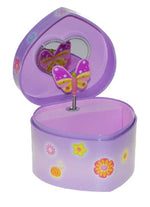 MUSICAL TUNE HEART FLOWER BUTTERFLY MUSIC JEWELLERY BOX