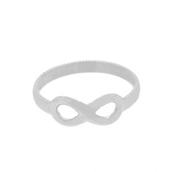 STERLING SILVER 6mm x 14mm INFINITY SYMBOL DESIGN CHARM RING