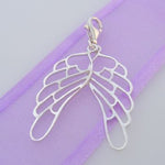 STERLING SILVER GUARDIAN ANGEL WINGS CLIP ON CHARM 925-54-706-818