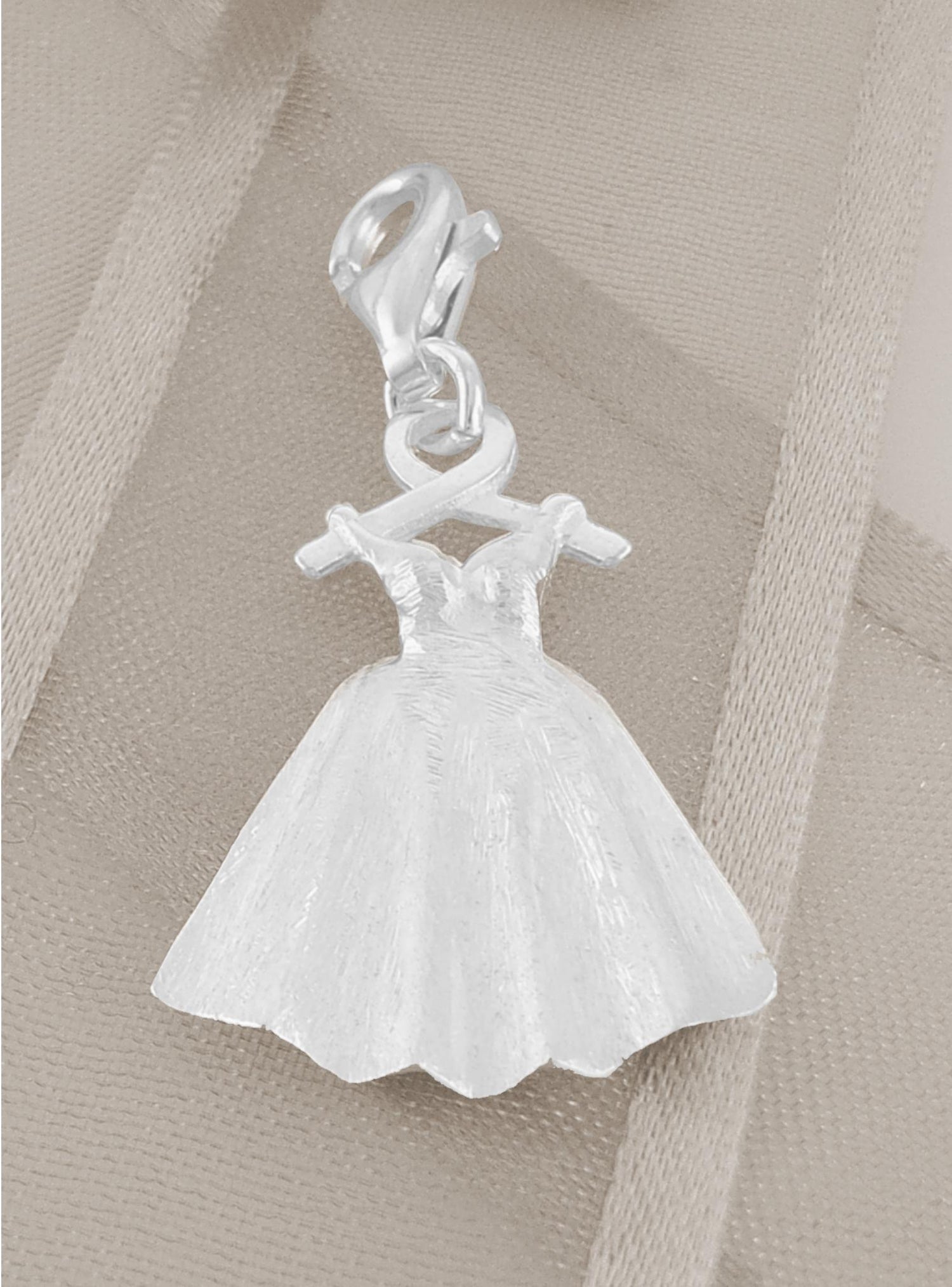 Debutante Wedding Cocktail Dress Clip on Charm