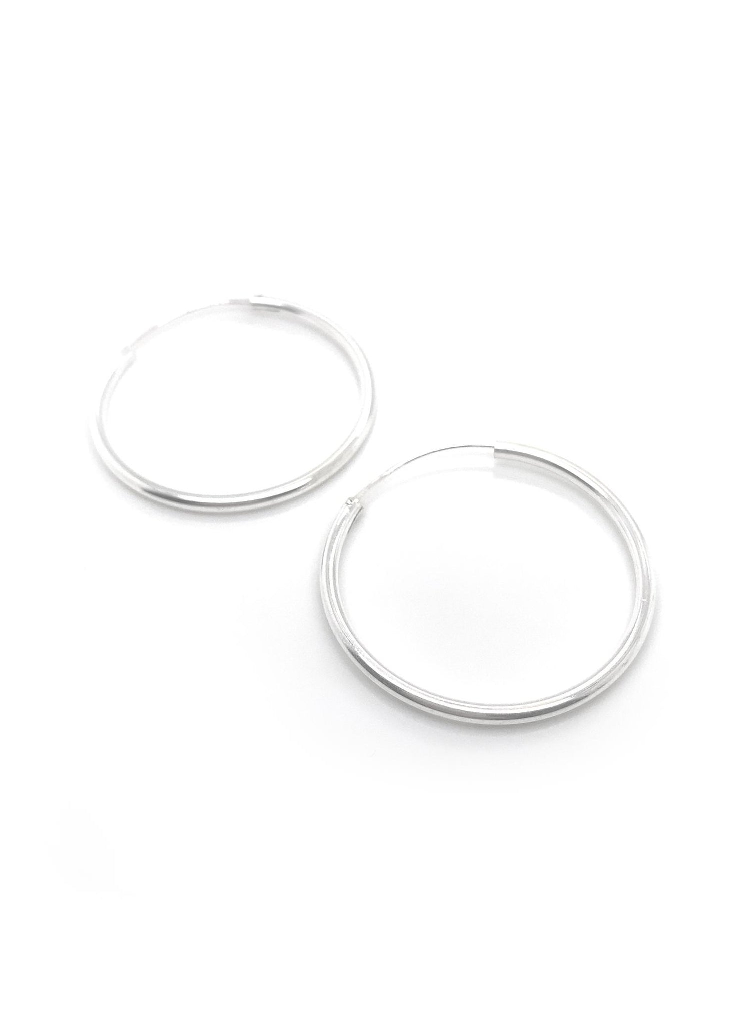Sterling Silver 30mm Gypsey Hoop Earrings