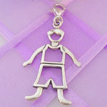 STERLING SILVER 18mm x 32mm FAMILY MAN DAD FATHER CLIP ON CHARM - 925-54-706-4823DAD
