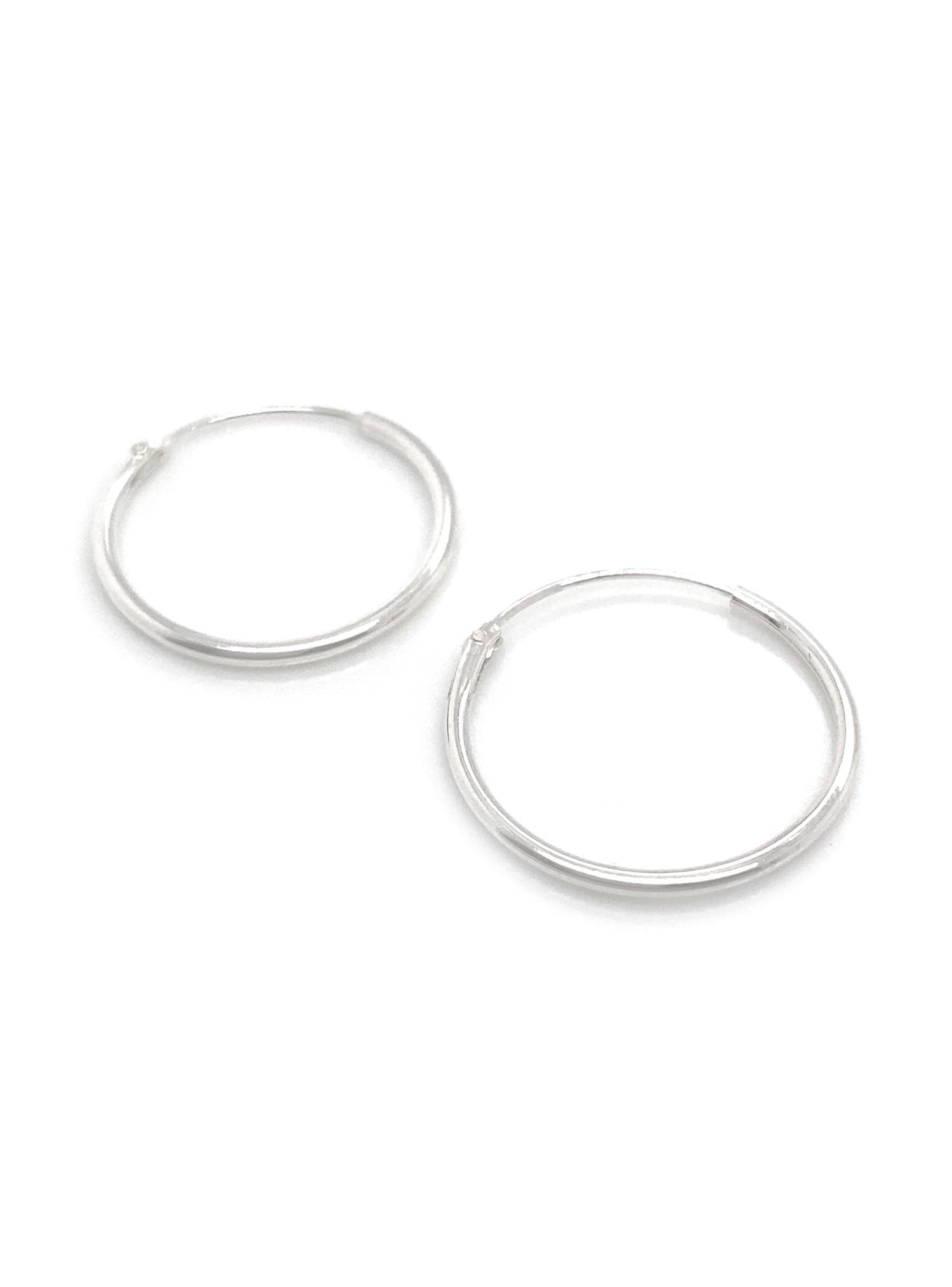 Sterling Silver 34mm Gypsey Hoop Earrings