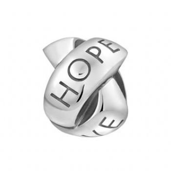 STERLING SILVER PASTICHE PETITE FAITH HOPE LOVE BEAD CHARM -XT218