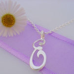 ALPHABET INITIAL CHARM STERLING SILVER 45CM NECKLACE LETTER E -NLET_SS_HR2992E